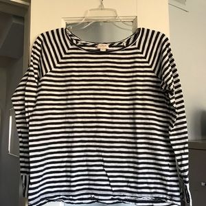 J. Crew Black and White Stripe Longsleeve